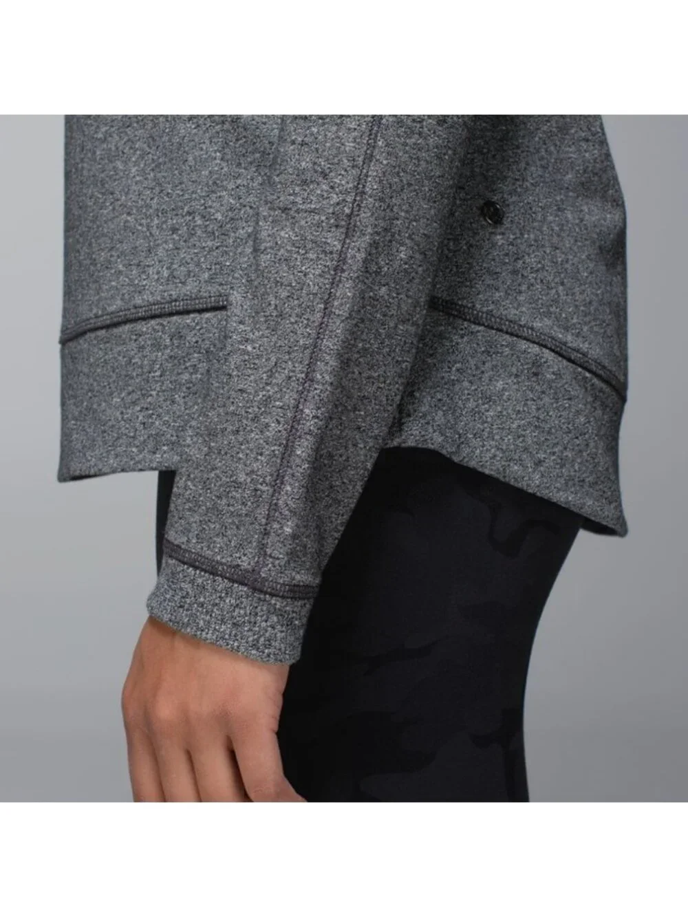 Lululemon Exhalation Pullover II Heathered Speckled Black